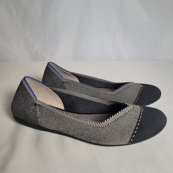 Rothy's The Flat Gray Mist Captoe Ballet Flats Size 8 - Picture 1 of 9